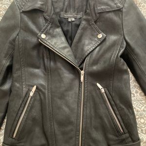 Theyskens Theory Leather Moto w/ wool lining. Sml
